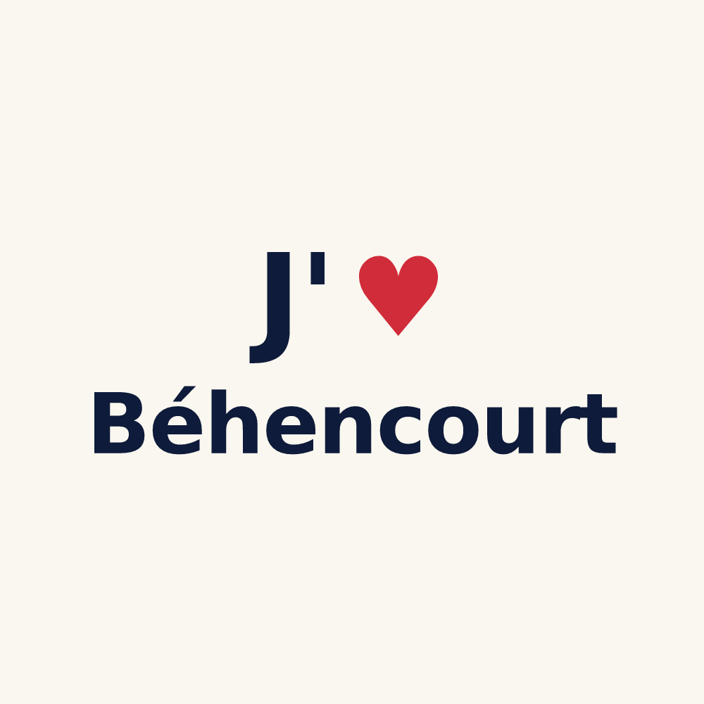Tasse personnalisée Béhencourt — design J'aime Béhencourt