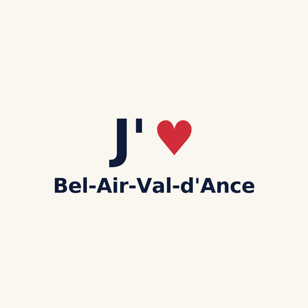 Tasse personnalisée Bel-Air-Val-d'Ance — design J'aime Bel-Air-Val-d'Ance