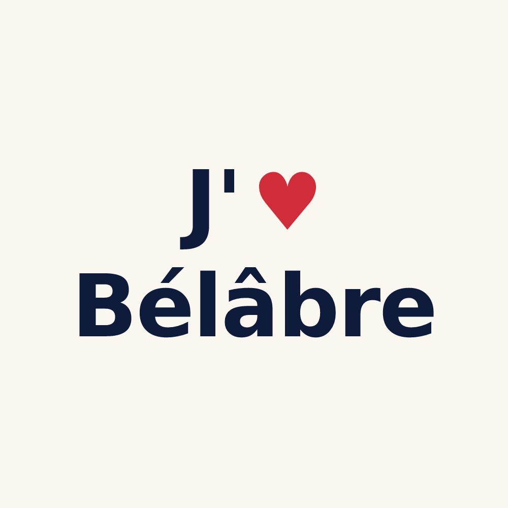 Tasse personnalisée Bélâbre — design J'aime Bélâbre