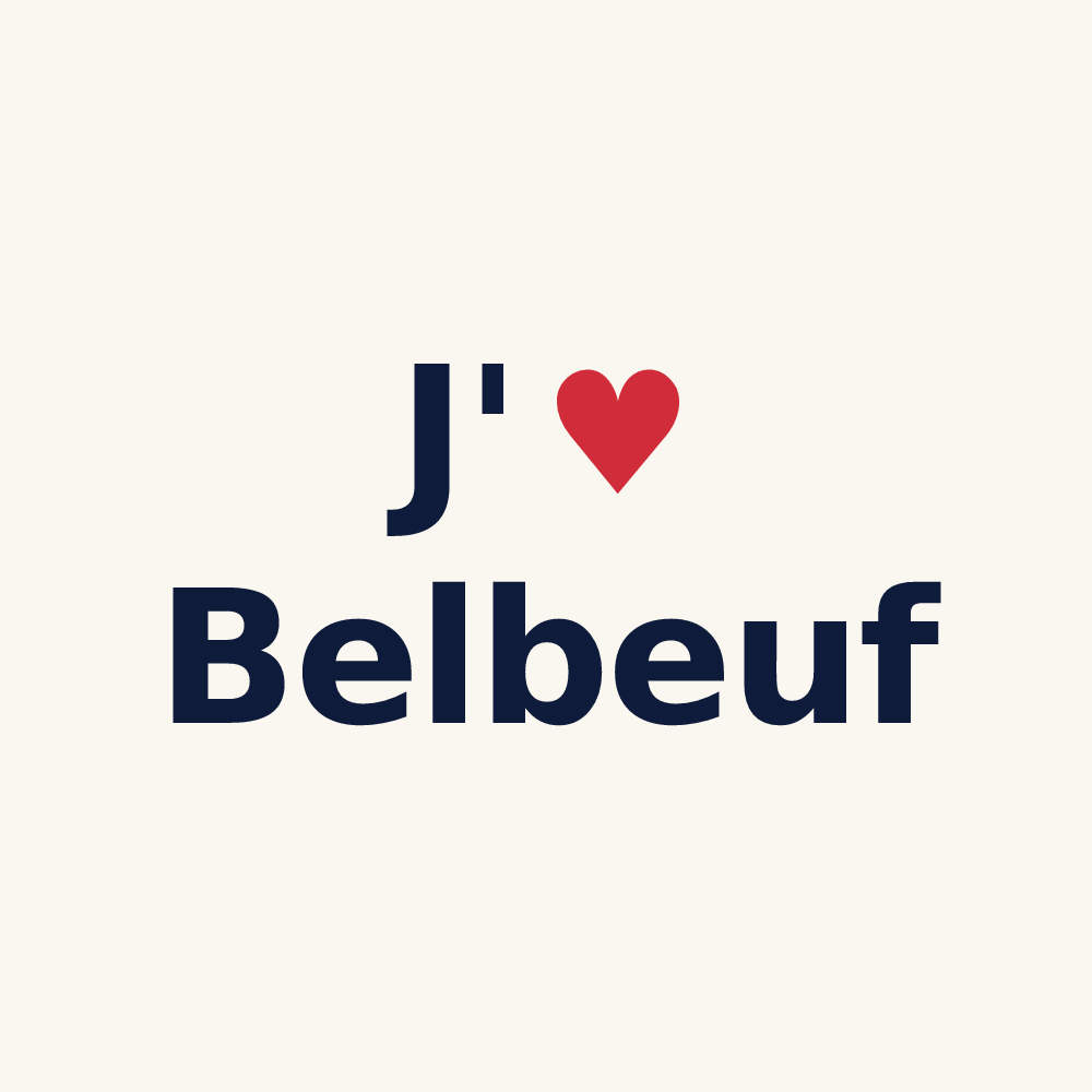 Tasse personnalisée Belbeuf — design J'aime Belbeuf