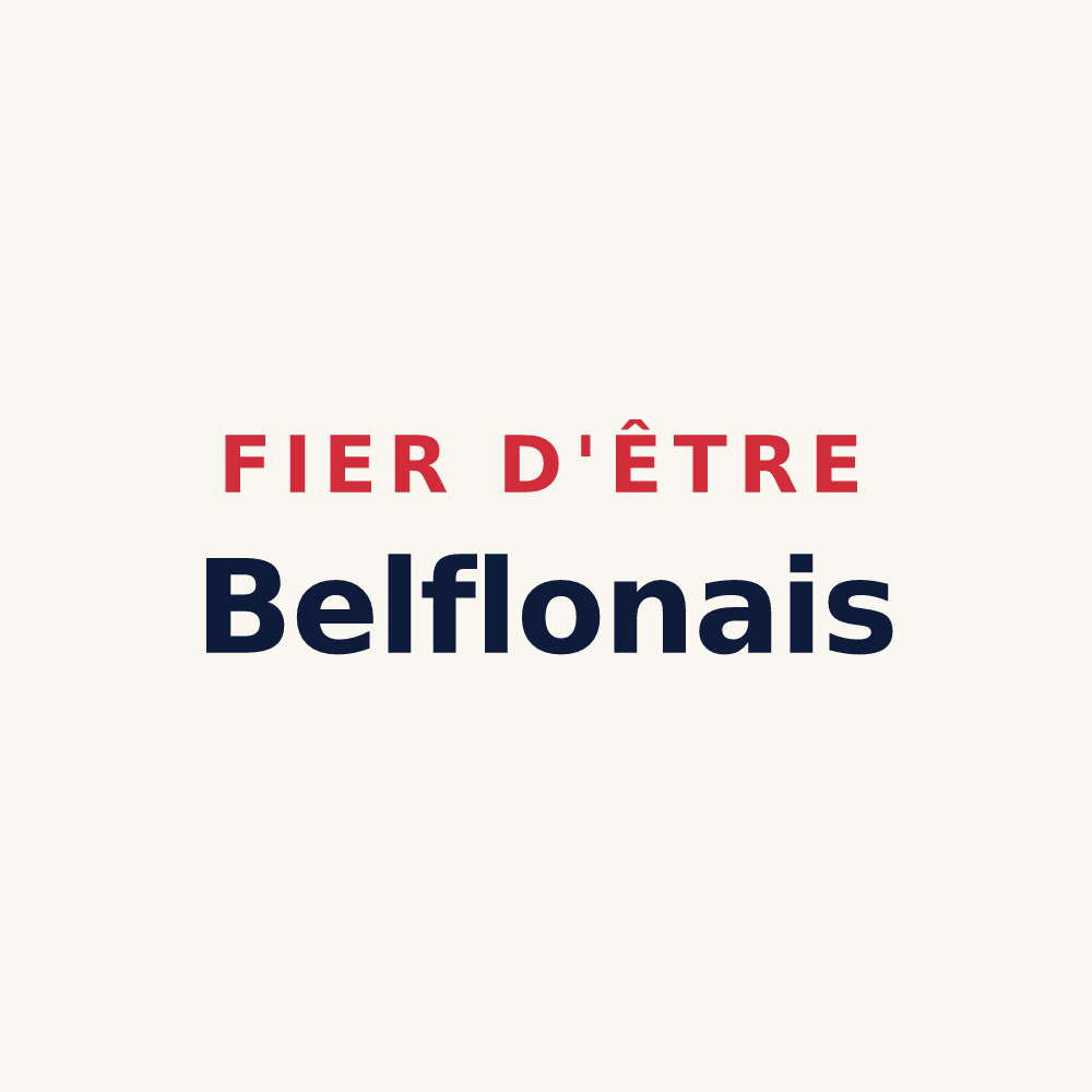 Tasse « Fier d'être Belflonais » — design pour Belflou
