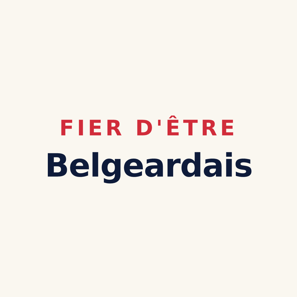 Tasse « Fier d'être Belgeardais » — design pour Belgeard