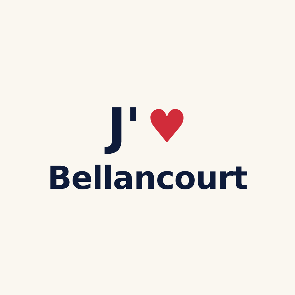 Tasse personnalisée Bellancourt — design « J'aime Bellancourt » imprimé sur la tasse