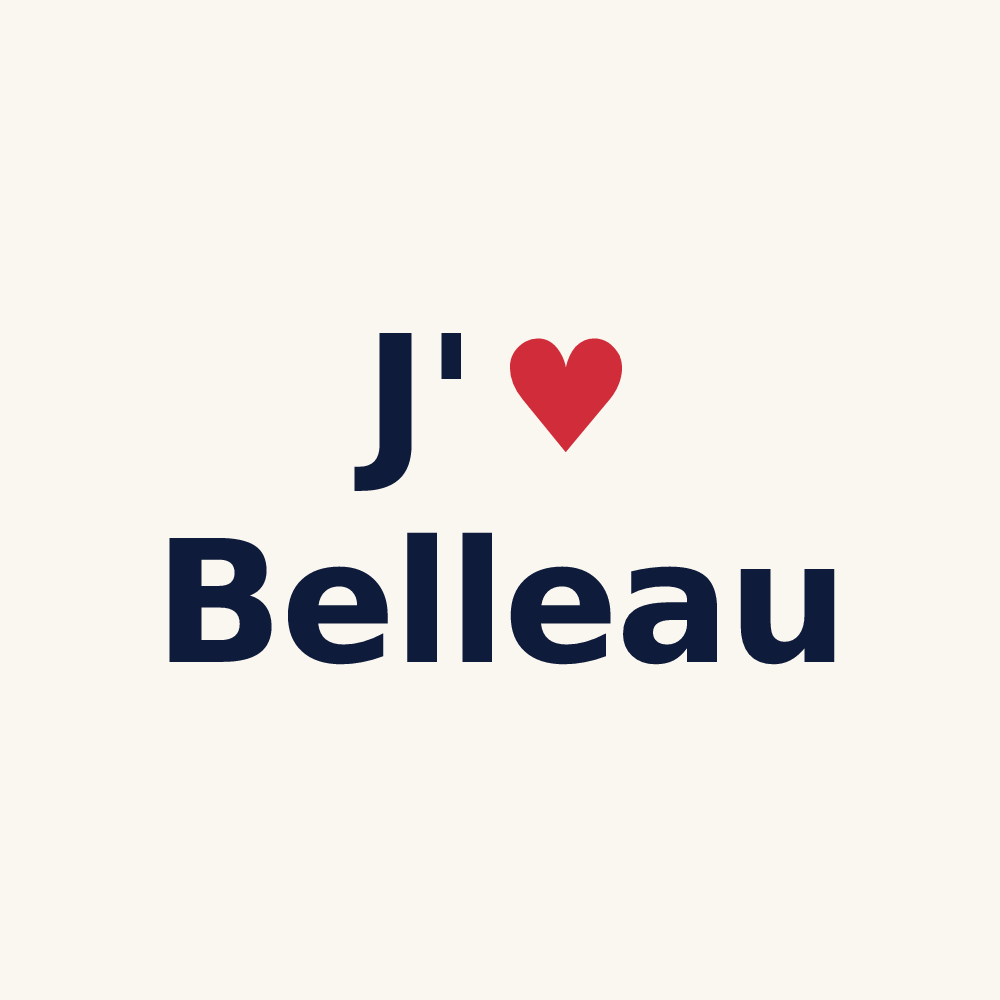 Tasse personnalisée Belleau — design J'aime Belleau