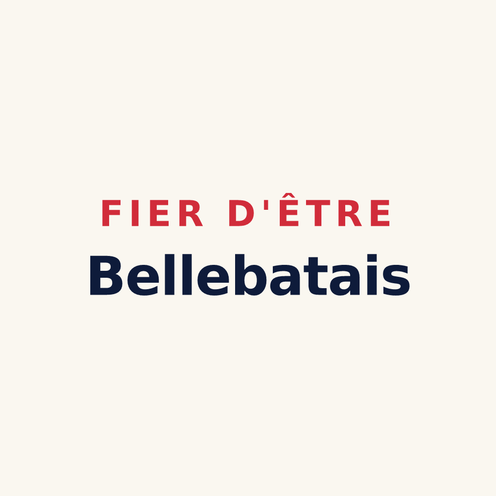 Tasse « Fier d'être Bellebatais » — design pour Bellebat