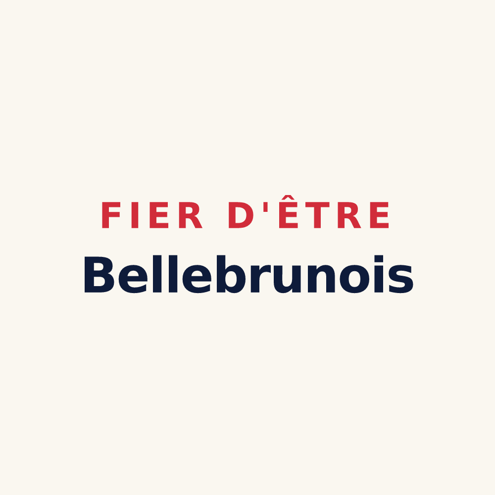 Tasse « Fier d'être Bellebrunois » — design pour Bellebrune