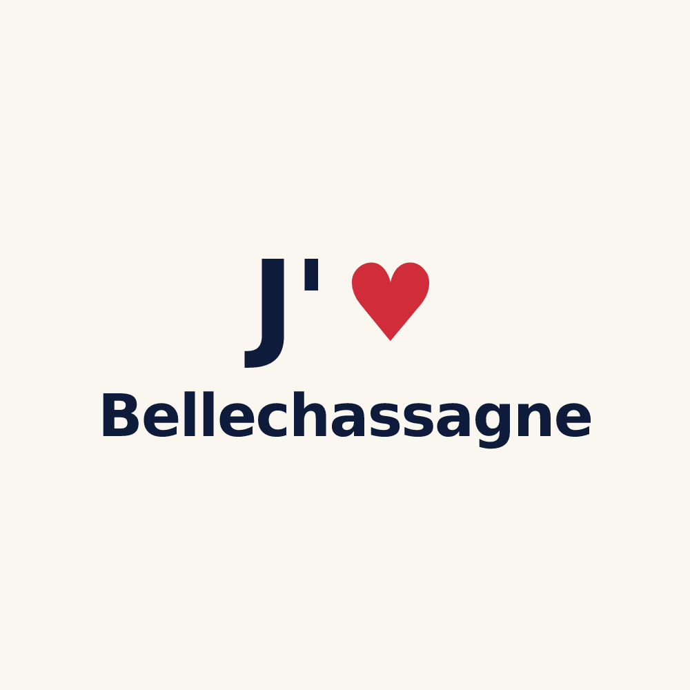 Tasse personnalisée Bellechassagne — design J'aime Bellechassagne