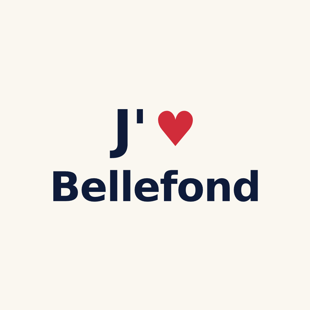 Tasse personnalisée Bellefond — design J'aime Bellefond
