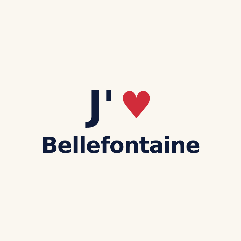 Tasse personnalisée Bellefontaine — design J'aime Bellefontaine