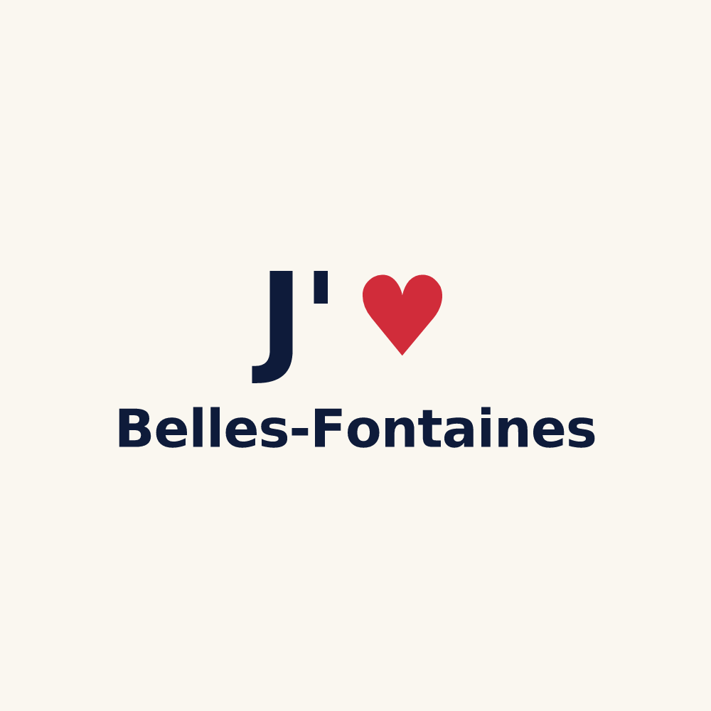 Tasse personnalisée Belles-Fontaines — design J'aime Belles-Fontaines