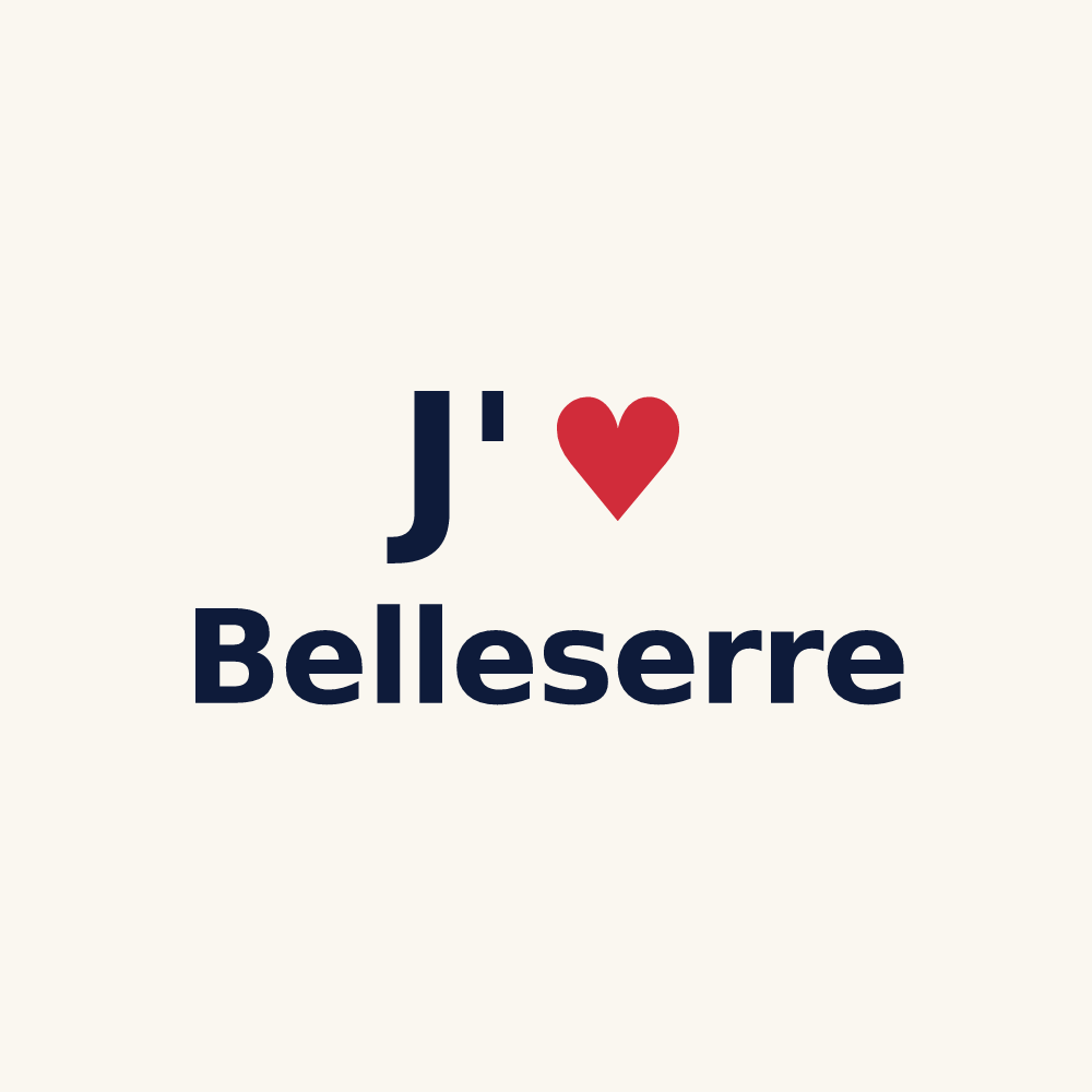 Tasse personnalisée Belleserre — design J'aime Belleserre
