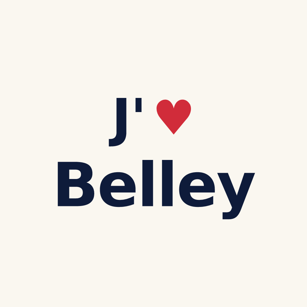 Tasse personnalisée Belley — design J'aime Belley