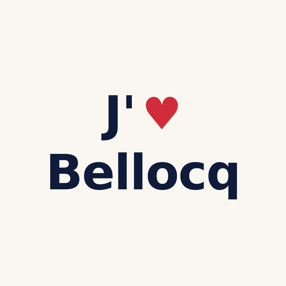 Tasse personnalisée Bellocq — design J'aime Bellocq