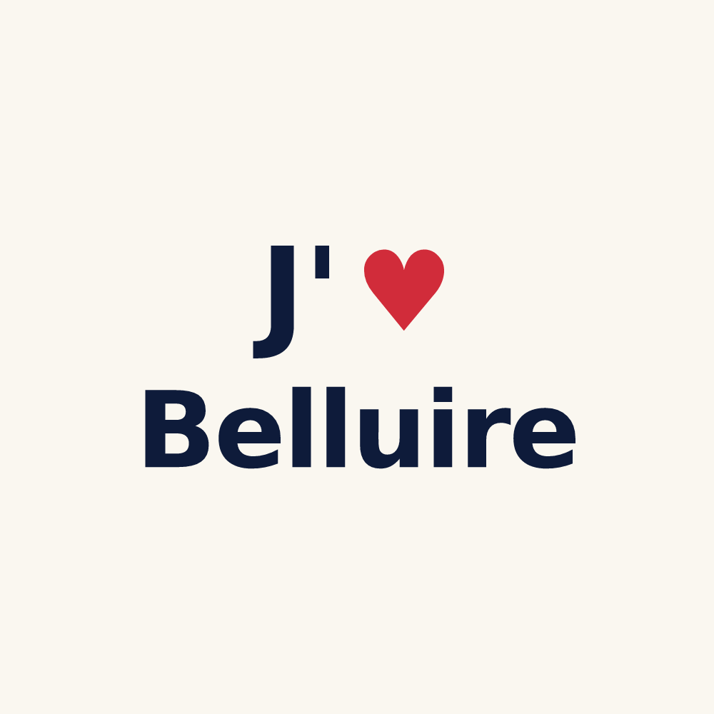 Tasse personnalisée Belluire — design J'aime Belluire