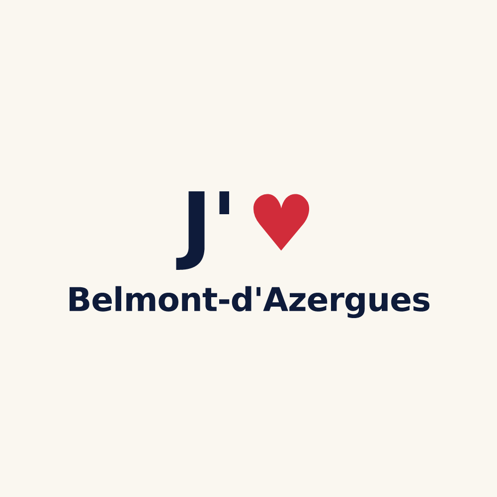 Tasse personnalisée Belmont-d'Azergues — design « J'aime Belmont-d'Azergues » imprimé sur la tasse