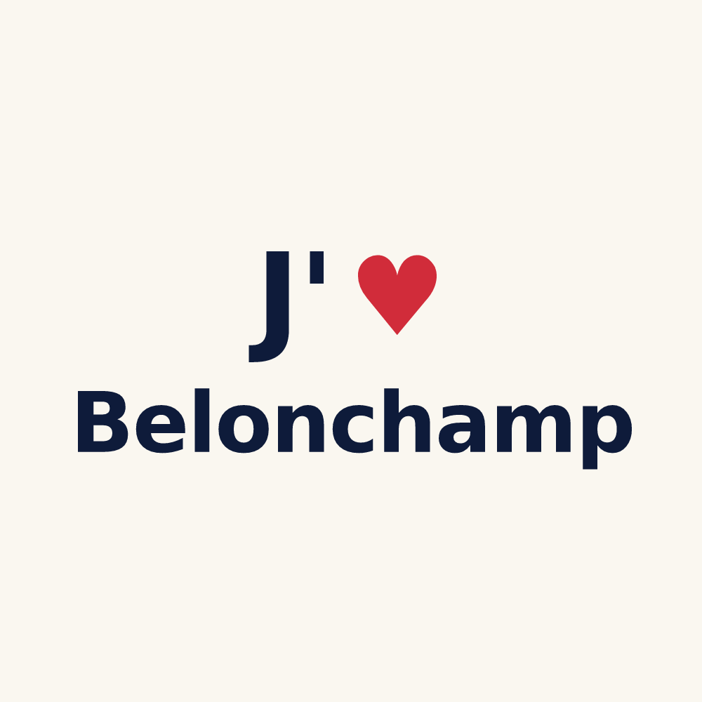 Tasse personnalisée Belonchamp — design J'aime Belonchamp