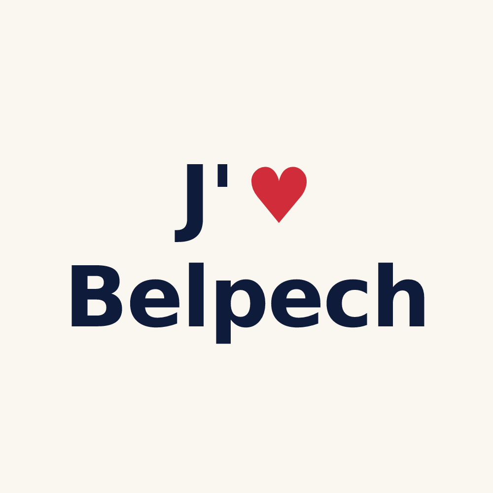 Tasse personnalisée Belpech — design J'aime Belpech