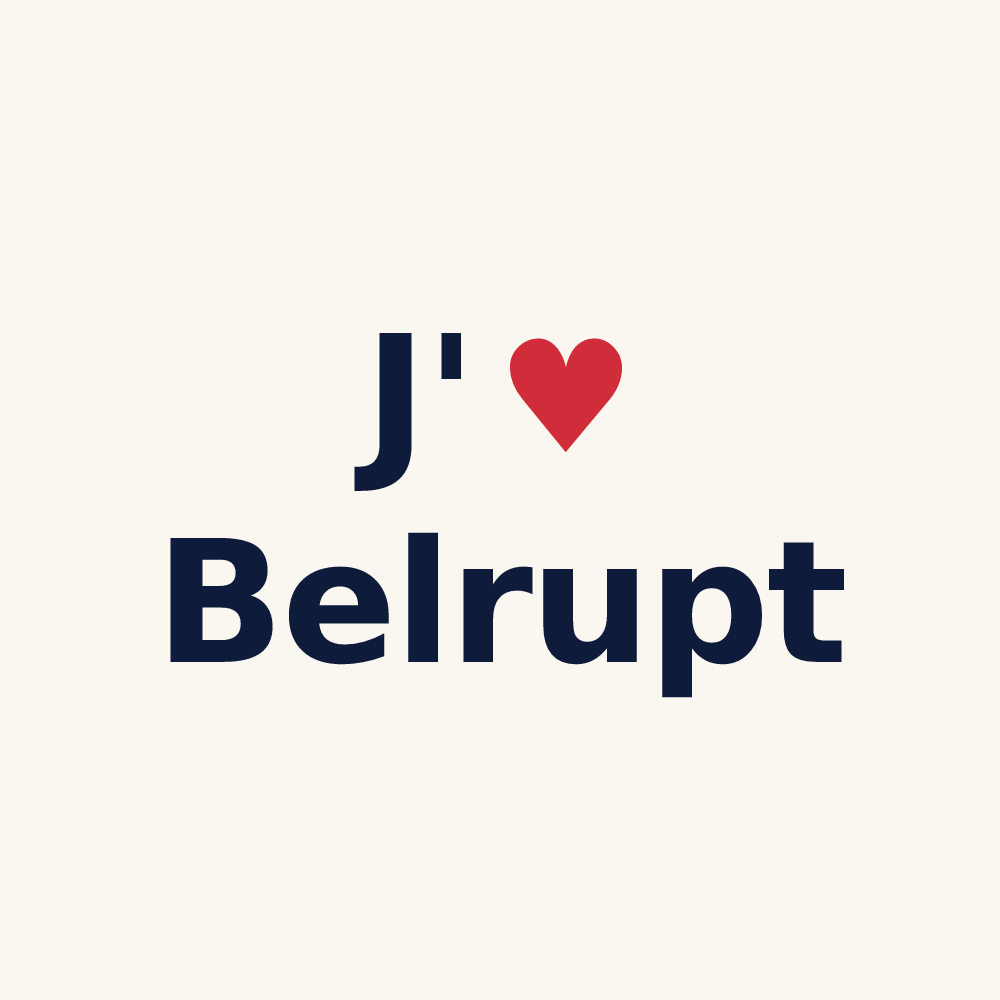 Tasse personnalisée Belrupt — design J'aime Belrupt