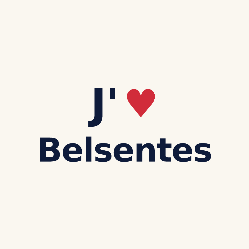 Tasse personnalisée Belsentes — design J'aime Belsentes