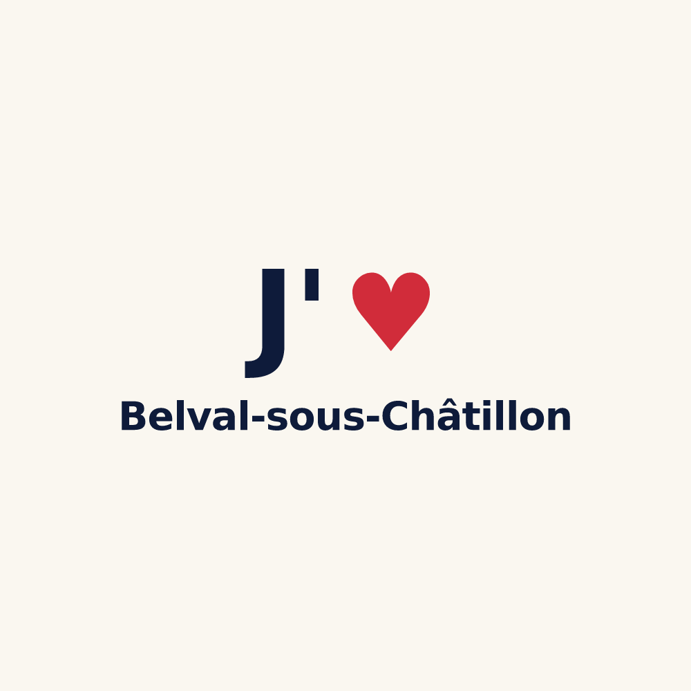Tasse personnalisée Belval-sous-Châtillon — design J'aime Belval-sous-Châtillon