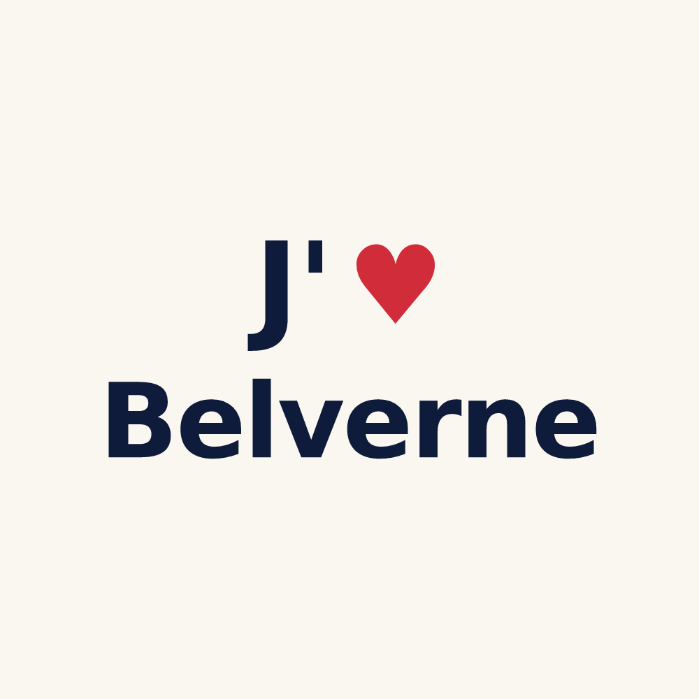Tasse personnalisée Belverne — design J'aime Belverne