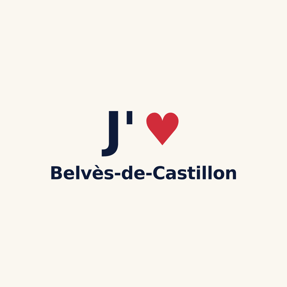 Tasse personnalisée Belvès-de-Castillon — design J'aime Belvès-de-Castillon