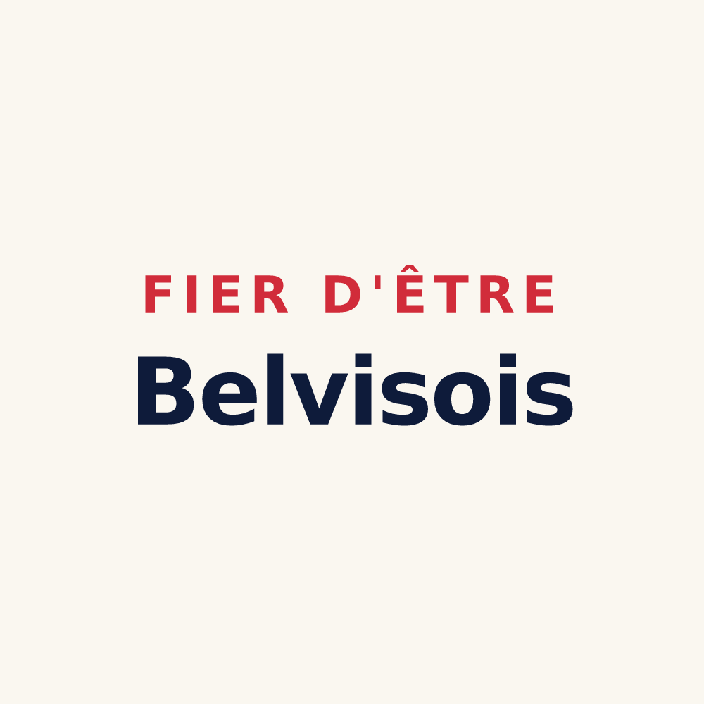 Tasse « Fier d'être Belvisois » — design pour Belvis