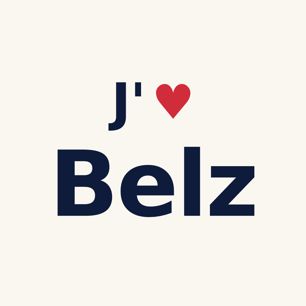 Tasse personnalisée Belz — design J'aime Belz