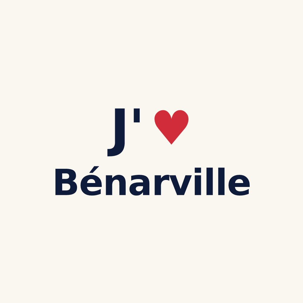 Tasse personnalisée Bénarville — design J'aime Bénarville