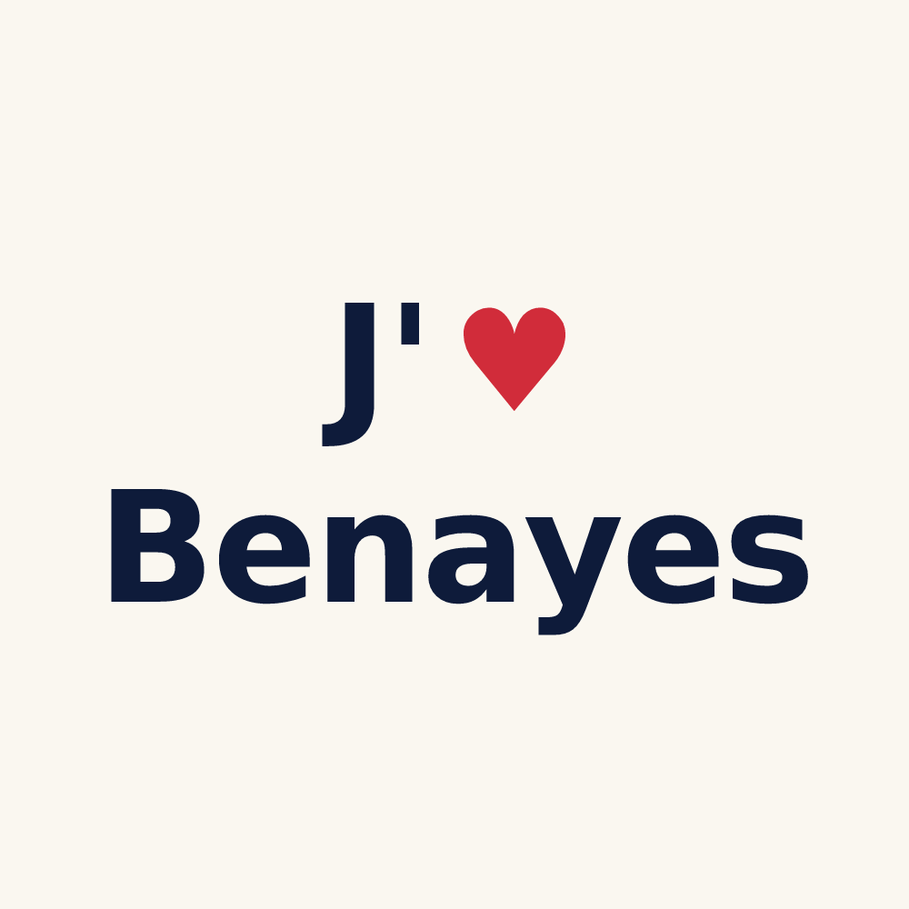 Tasse personnalisée Benayes — design J'aime Benayes
