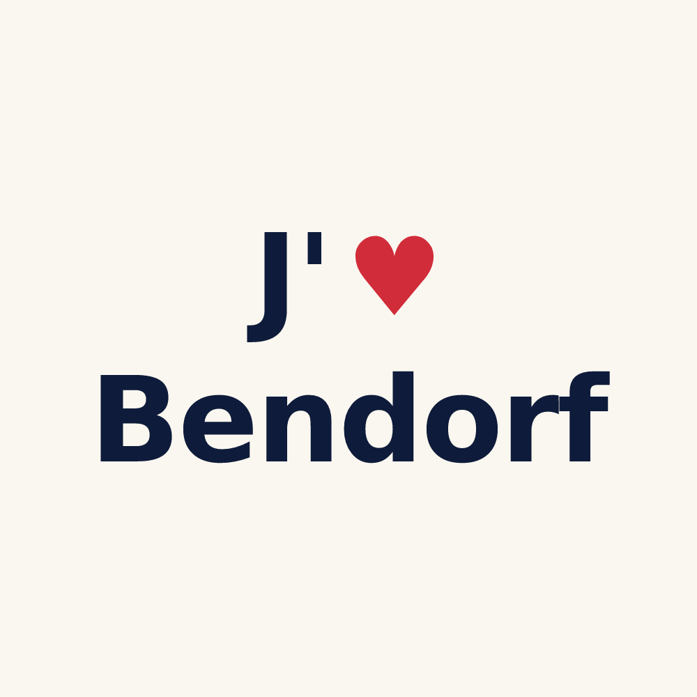 Tasse personnalisée Bendorf — design J'aime Bendorf