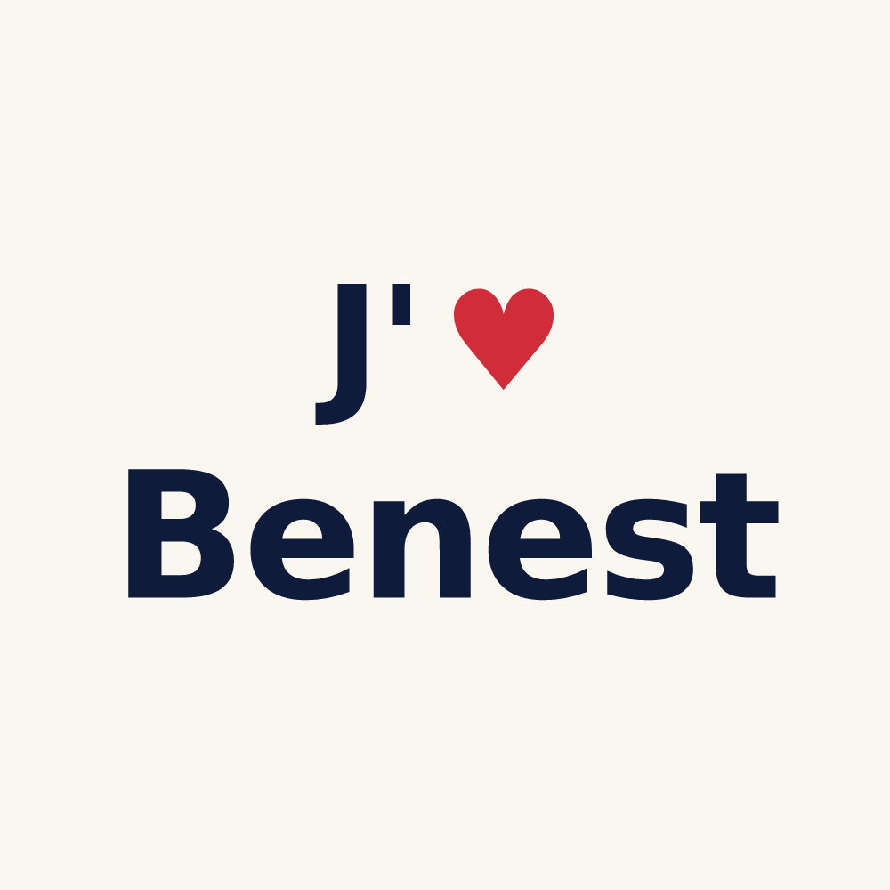 Tasse personnalisée Benest — design J'aime Benest