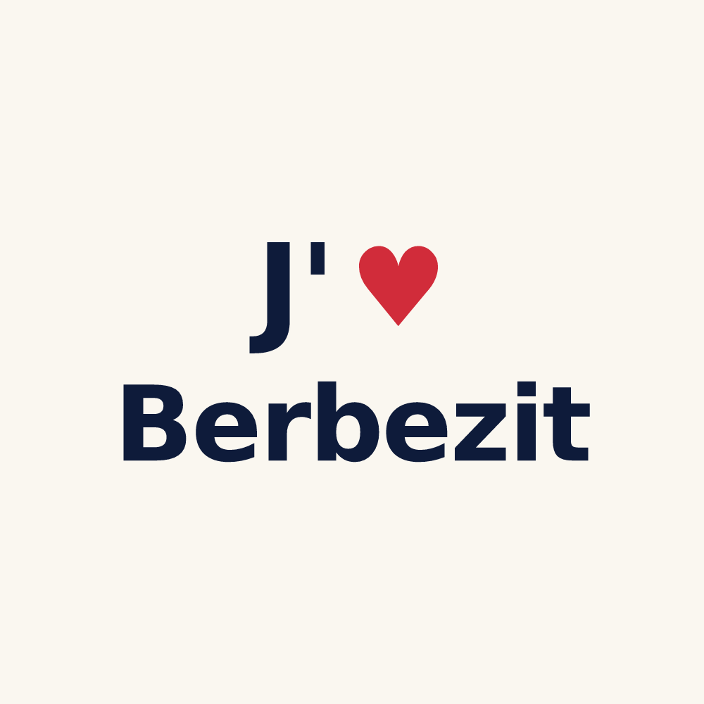 Tasse personnalisée Berbezit — design J'aime Berbezit