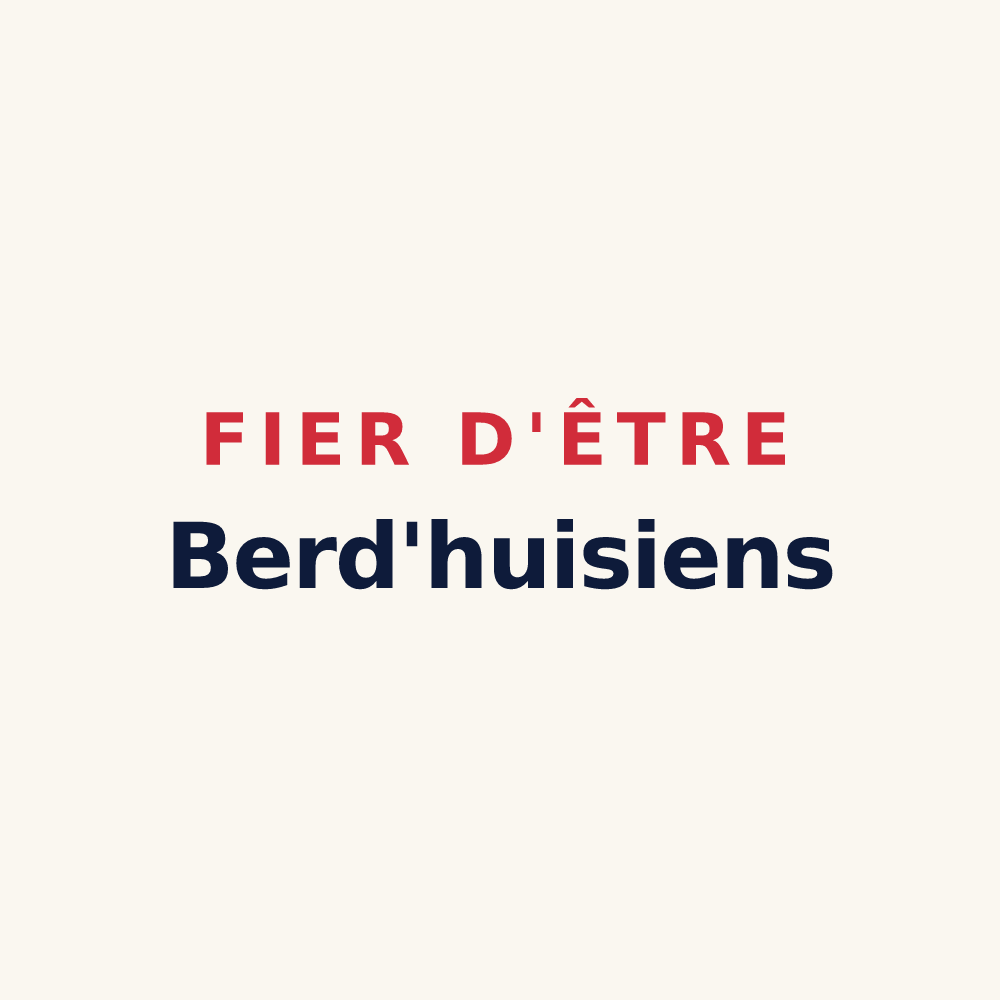 Tasse « Fier d'être Berd'huisiens » — design pour Berd'huis