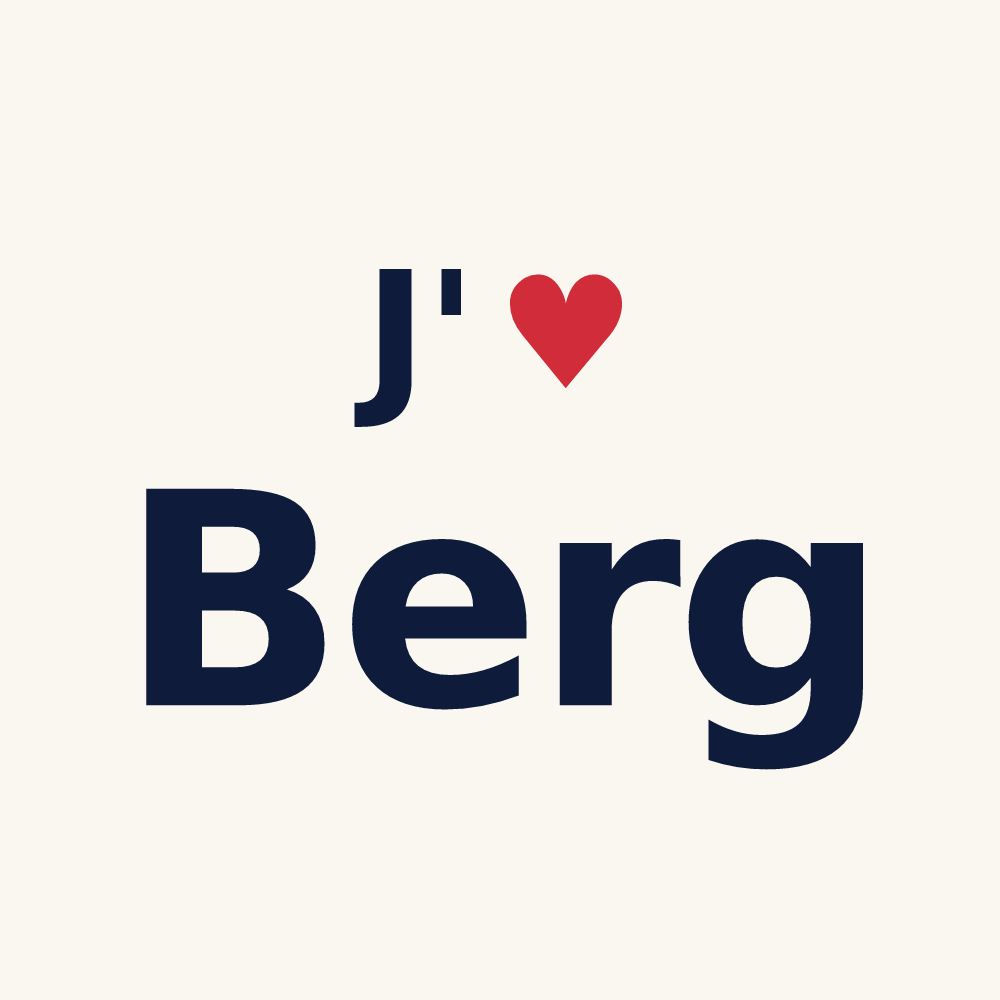 Tasse personnalisée Berg — design « J'aime Berg » imprimé sur la tasse