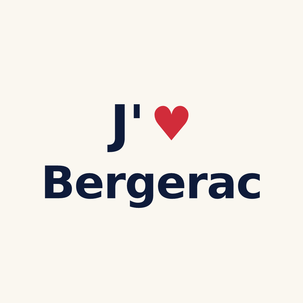 Tasse personnalisée Bergerac — design J'aime Bergerac