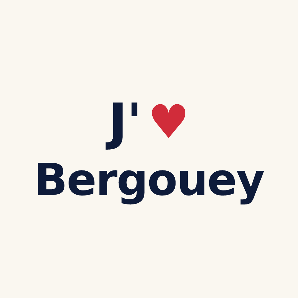 Tasse personnalisée Bergouey — design J'aime Bergouey