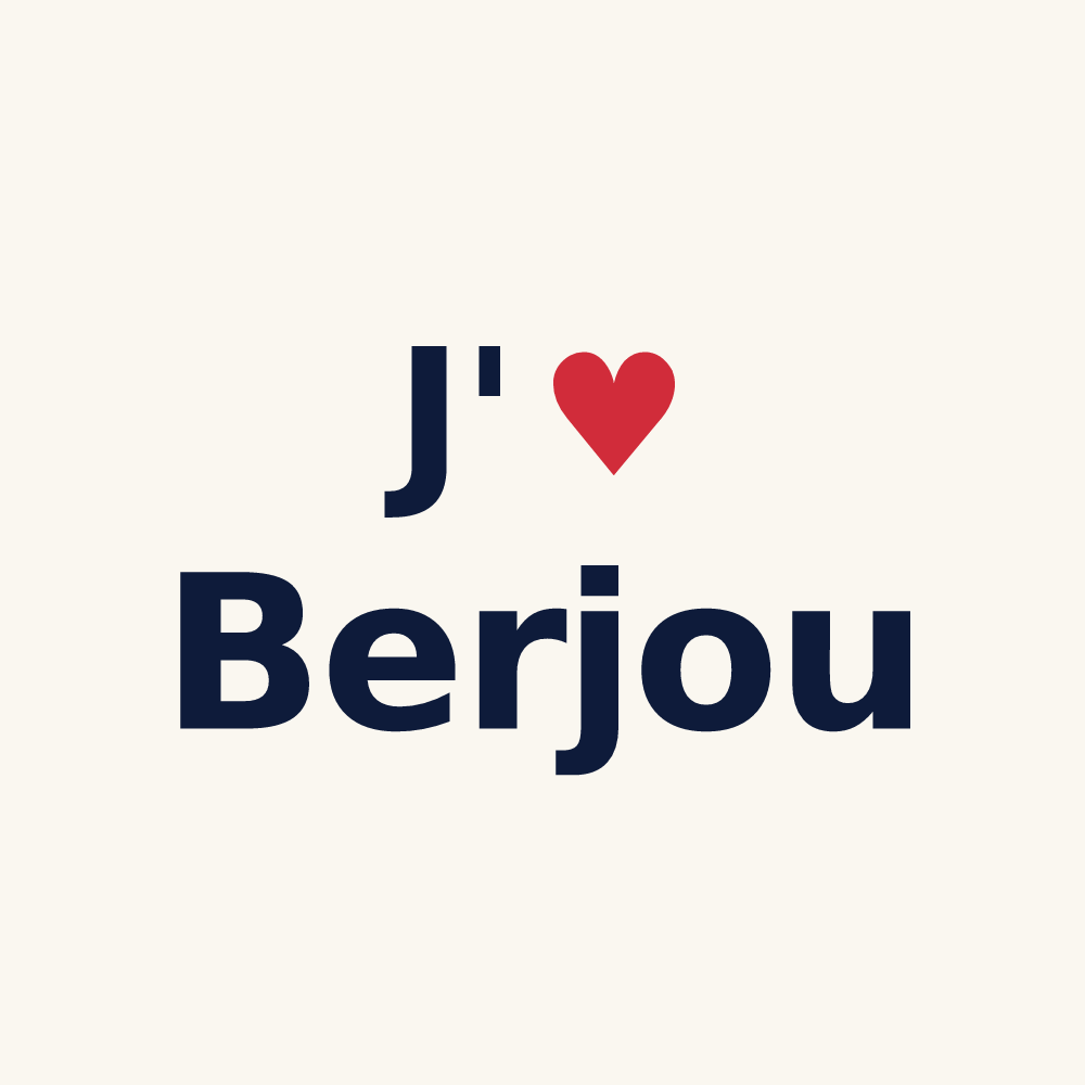 Tasse personnalisée Berjou — design J'aime Berjou