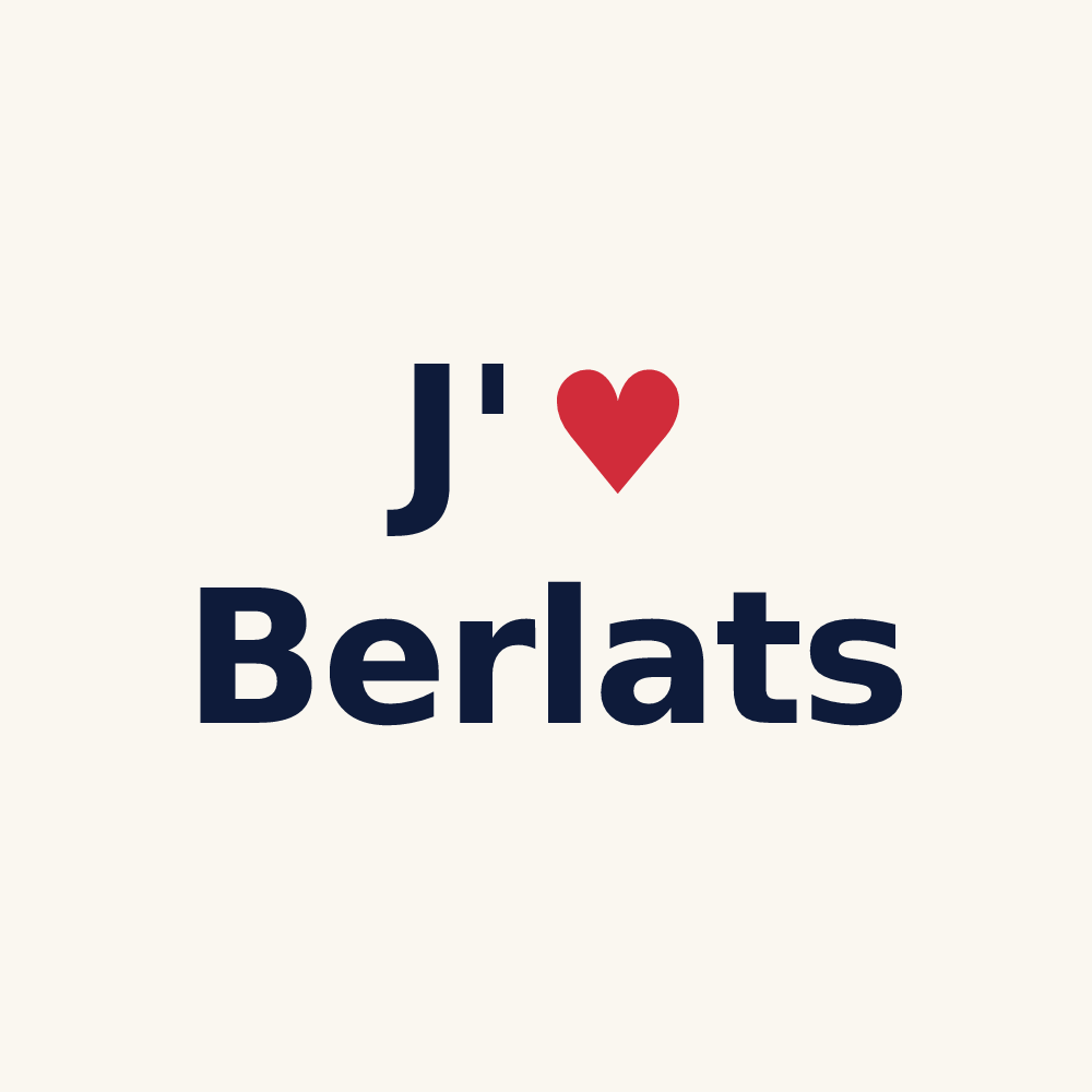Tasse personnalisée Berlats — design J'aime Berlats