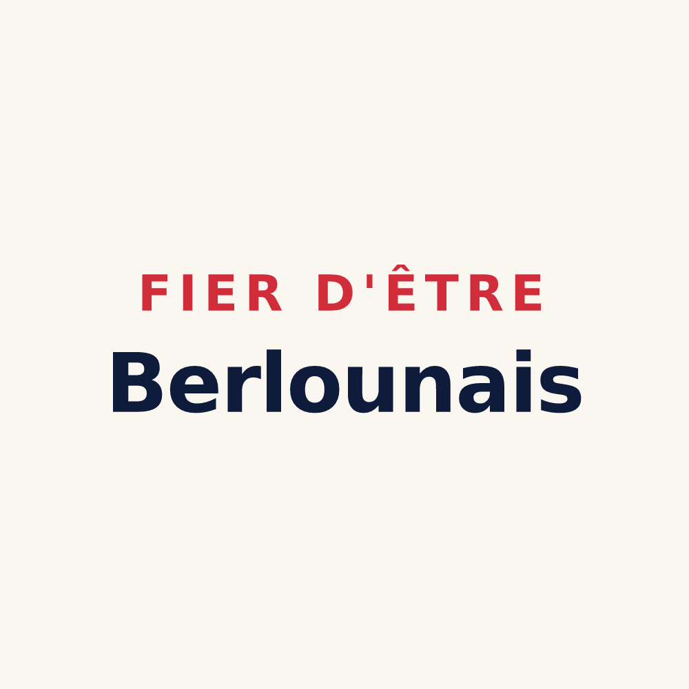Tasse « Fier d'être Berlounais » — design pour Berlou