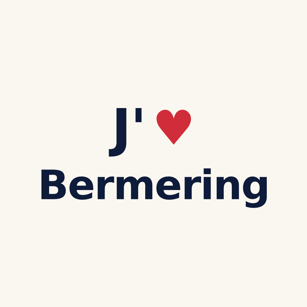 Tasse personnalisée Bermering — design J'aime Bermering