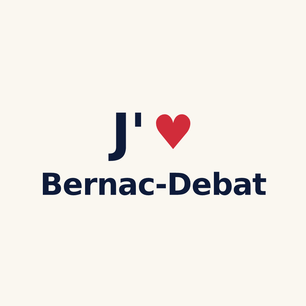 Tasse personnalisée Bernac-Debat — design J'aime Bernac-Debat
