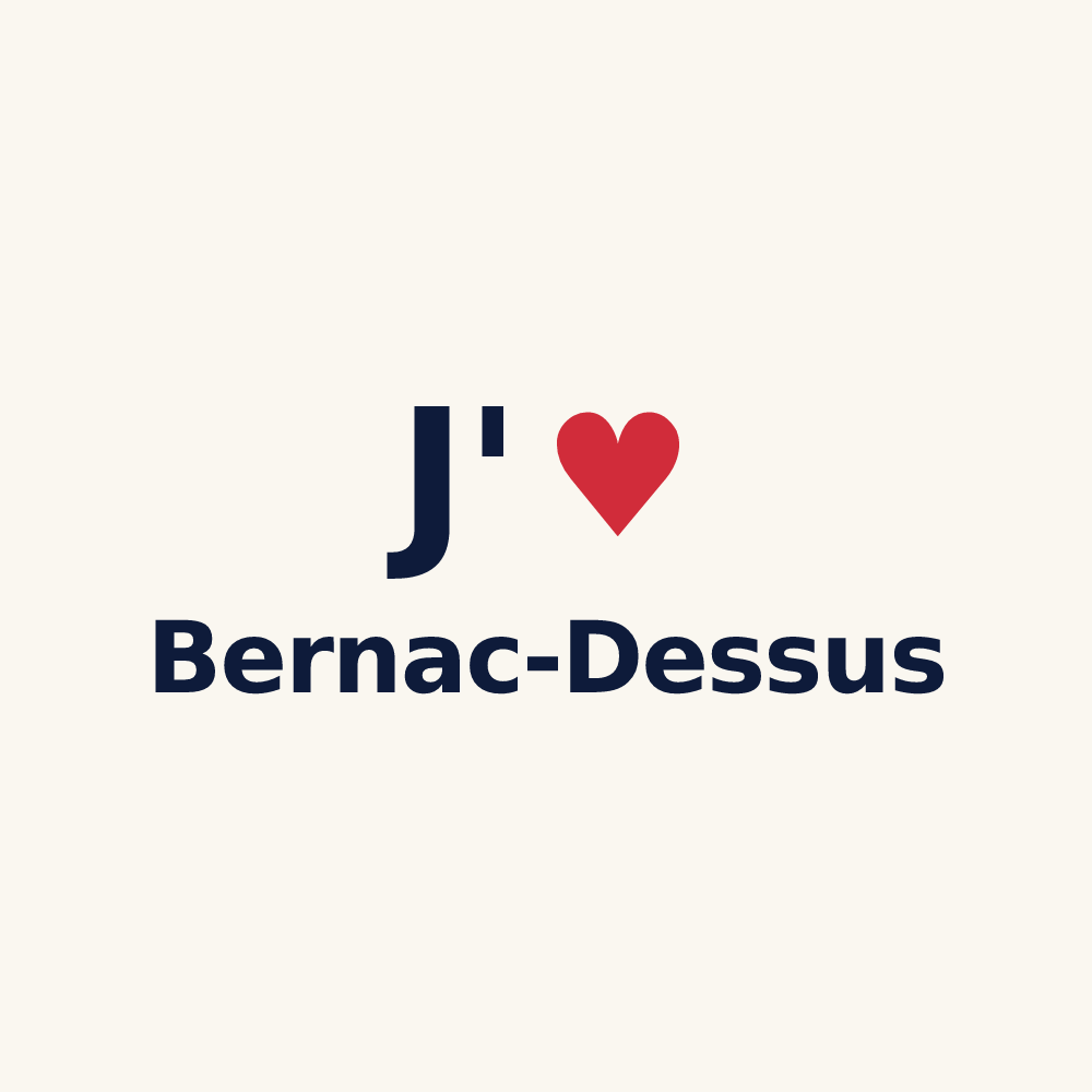 Tasse personnalisée Bernac-Dessus — design J'aime Bernac-Dessus