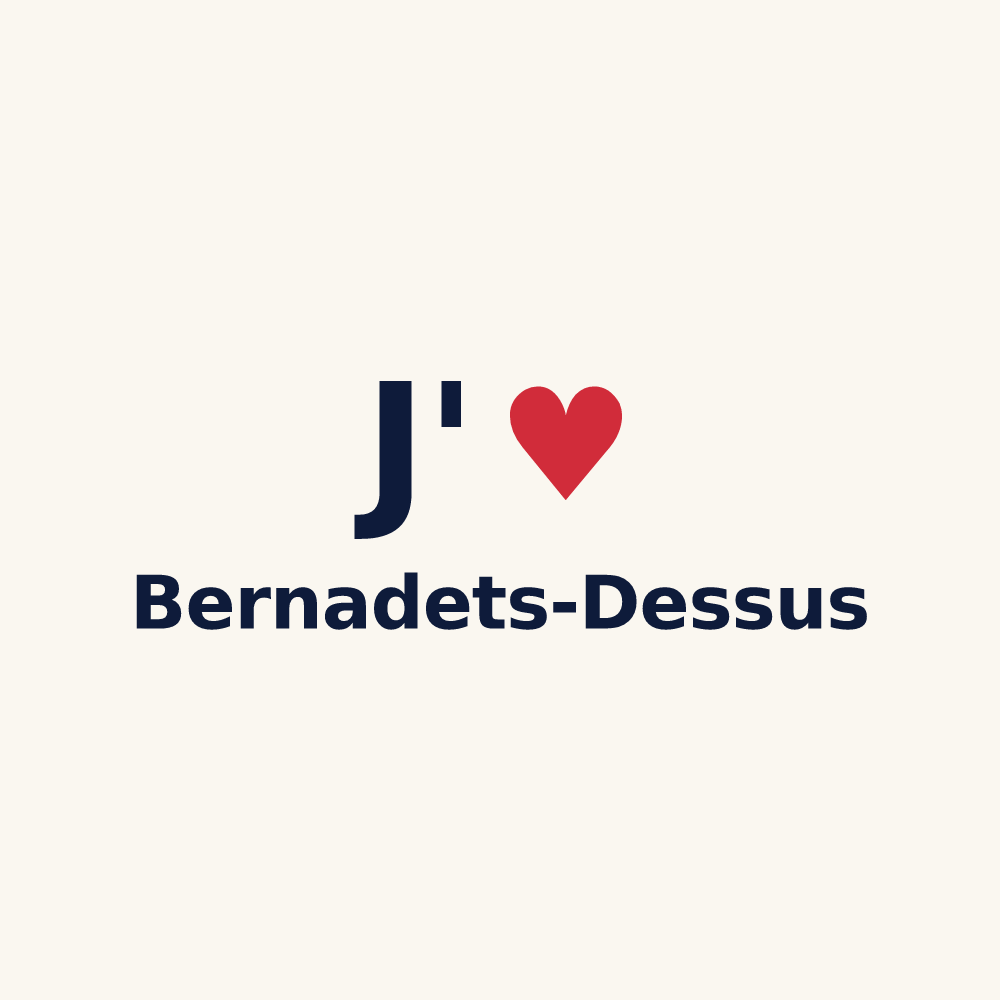 Tasse personnalisée Bernadets-Dessus — design « J'aime Bernadets-Dessus » imprimé sur la tasse