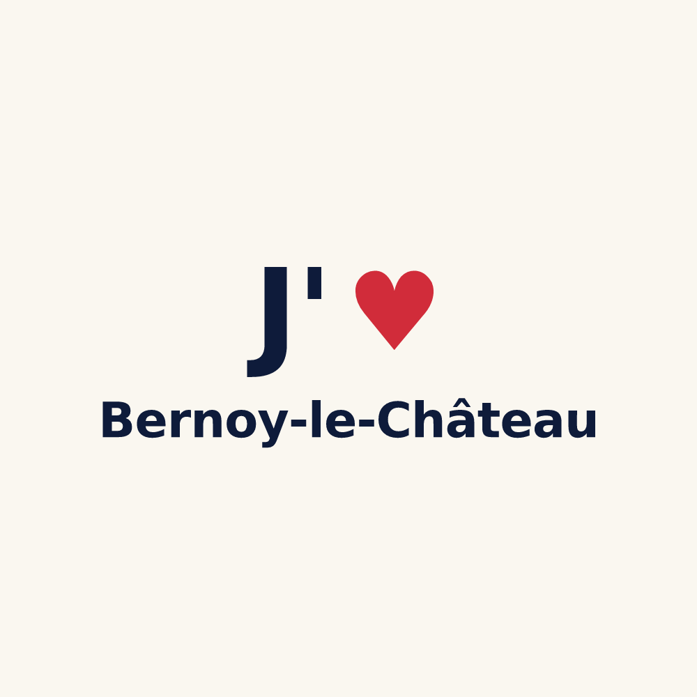 Tasse personnalisée Bernoy-le-Château — design J'aime Bernoy-le-Château