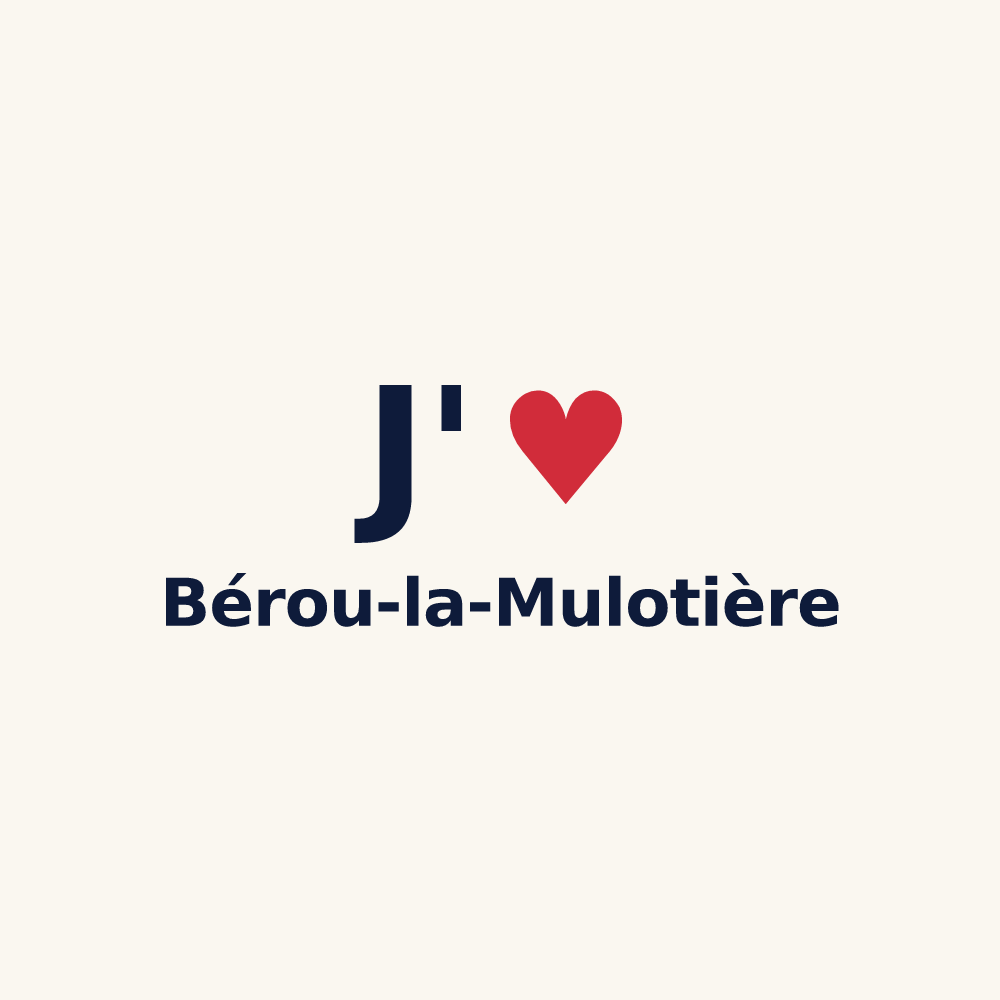 Tasse personnalisée Bérou-la-Mulotière — design J'aime Bérou-la-Mulotière