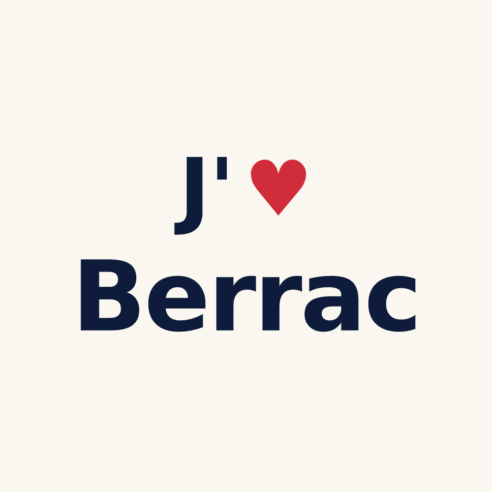 Tasse personnalisée Berrac — design J'aime Berrac
