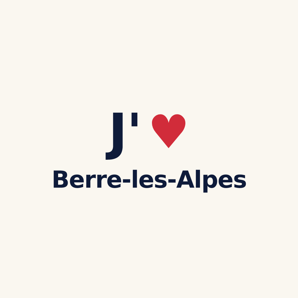 Tasse personnalisée Berre-les-Alpes — design J'aime Berre-les-Alpes