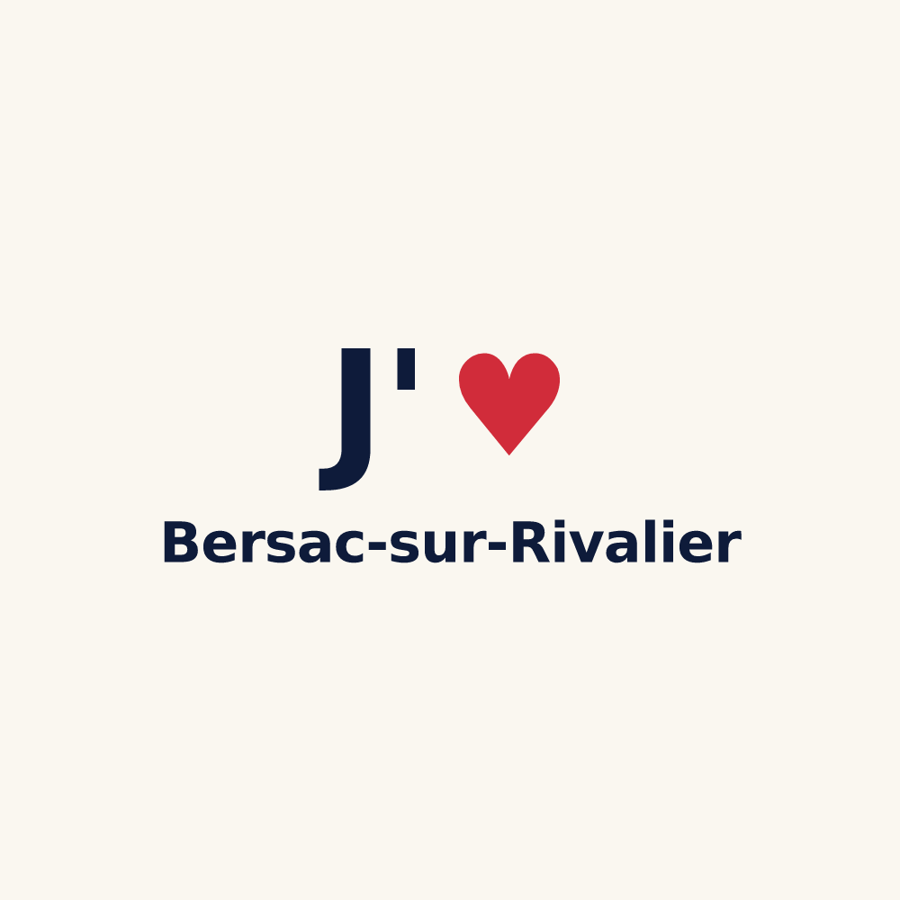 Tasse personnalisée Bersac-sur-Rivalier — design J'aime Bersac-sur-Rivalier