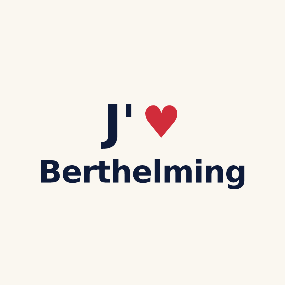 Tasse personnalisée Berthelming — design J'aime Berthelming